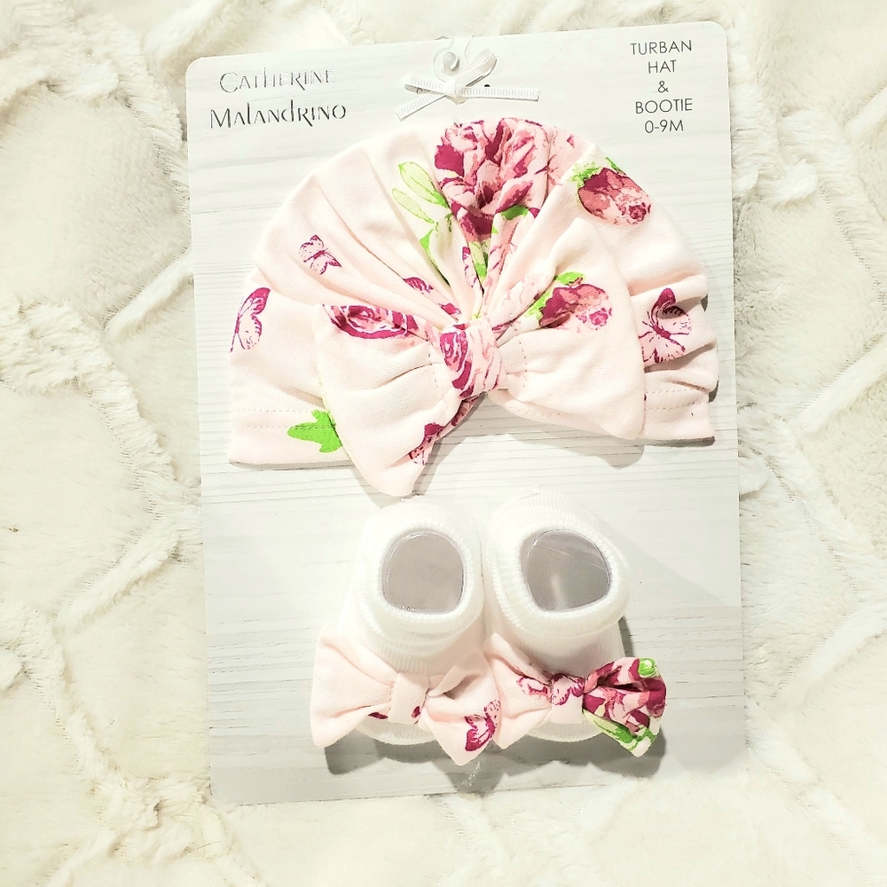 Baby turban hat and sock set